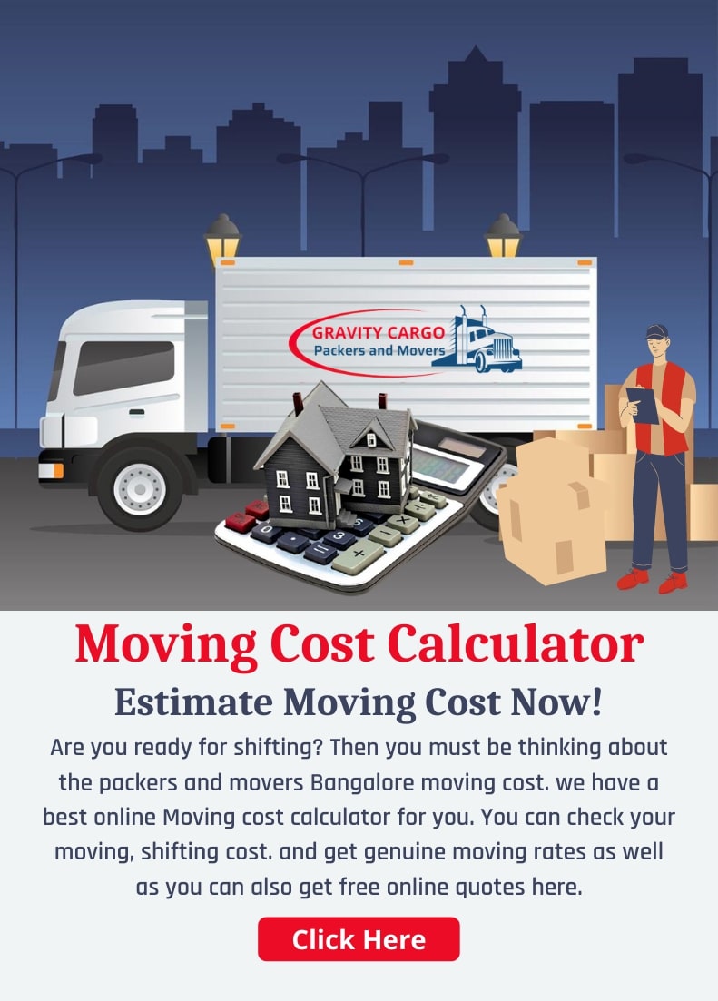 packers and Movers Bangalore cost calculator